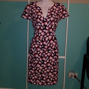 Floral cap sleeve Banana Republic dress